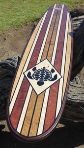 7 Foot Wood Wall Art Surfboard Decor - Hawaiijoessurfboards