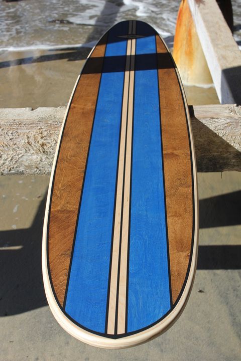 Striped Surfboard Wall Art