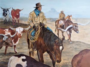 Longhorns - James Shepard Arts