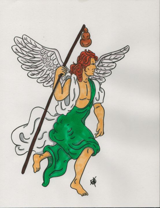 Archangel Raphael - cartoons and illustrations