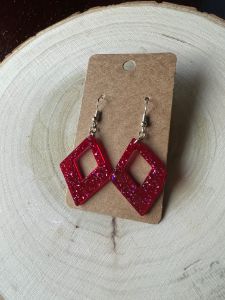 Red Rhombus earrings