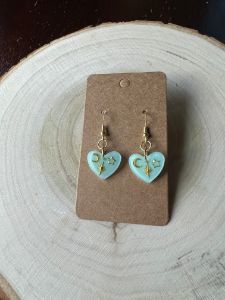 Starry heart earrings