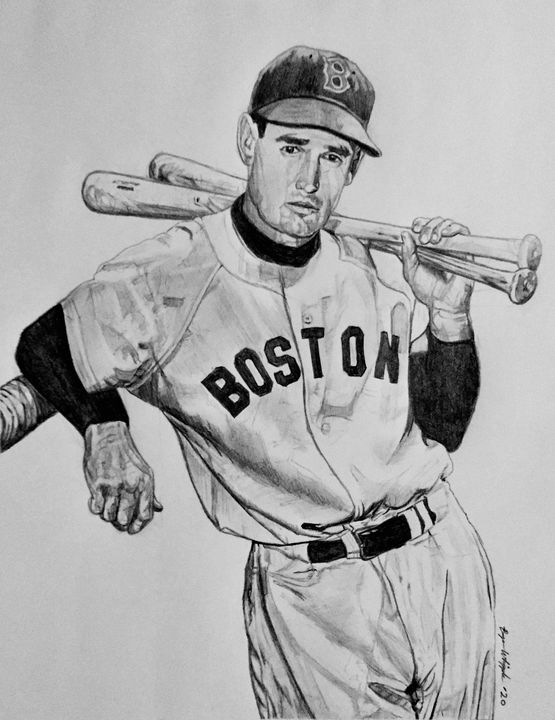 Ted Williams Boston Red Sox - Bryan Whipple Portraits