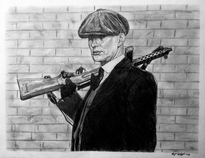 Tommy Shelby Peaky Blinders art - Bryan Whipple Portraits