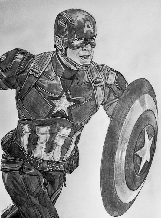 Captain America redesign sketch and color by guygar79 on DeviantArt