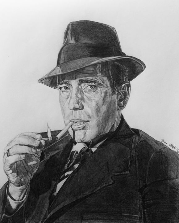 Humphrey Bogart art portrait - Bryan Whipple Portraits - Drawings ...