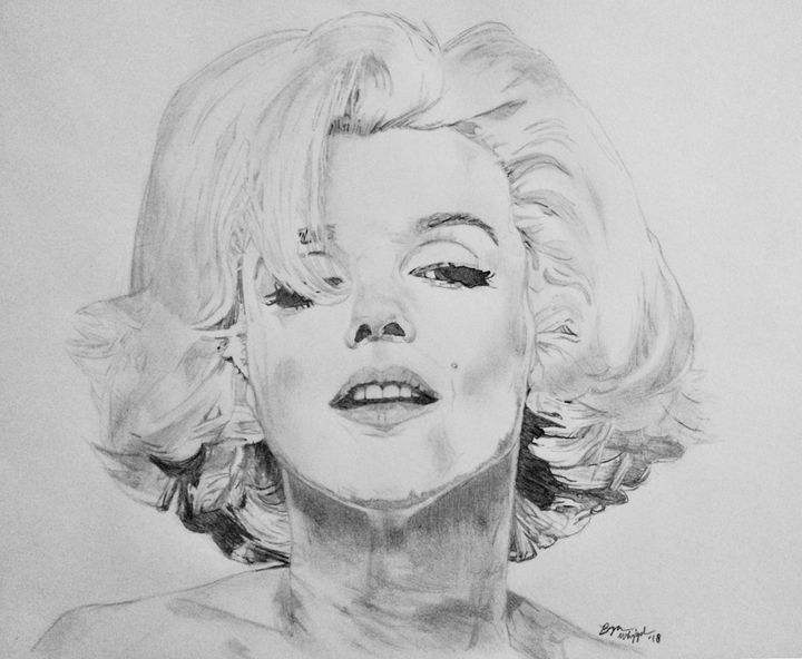 Marylin Monroe original sketch print - Bryan Whipple Portraits ...