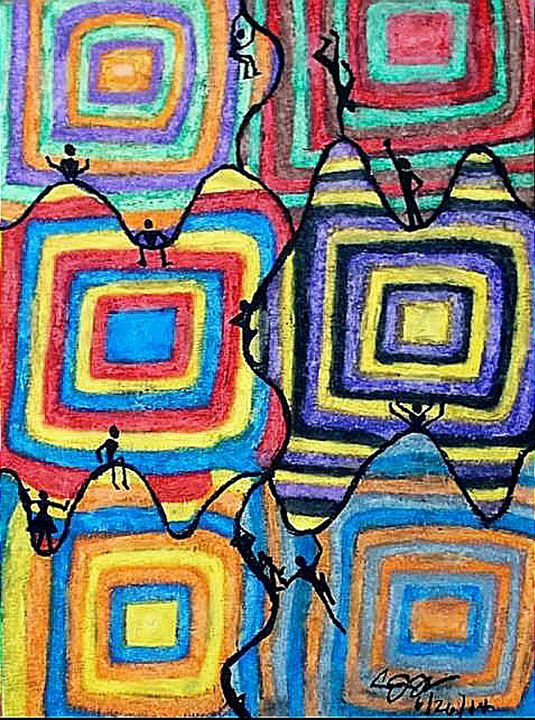 SMILE John Worthey Paintings & Prints, Abstract, Color ArtPal