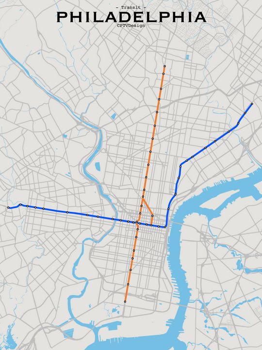 Philadelphia Transit Map - CPTVDesign