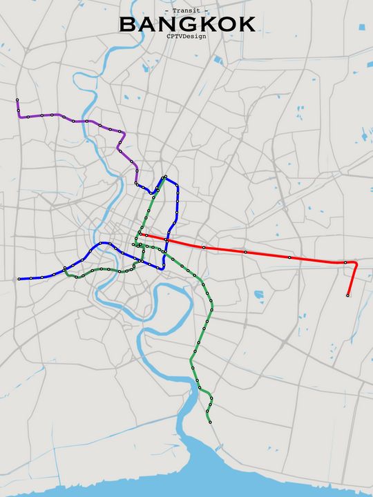 Bangkok Transit Map - CPTVDesign