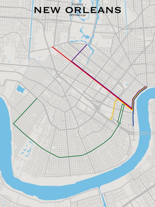 New Orleans Transit Map - CPTVDesign