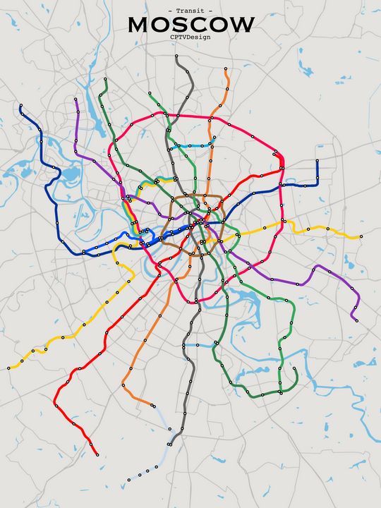 Moscow Transit Map - CPTVDesign
