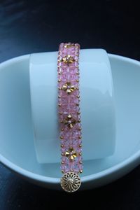 Pink Crystal Tennis Bracelet