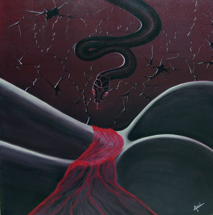 serpent the curves - Avril Art Painter