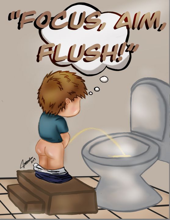 Focus, aim, flush! - DrawnDigitally