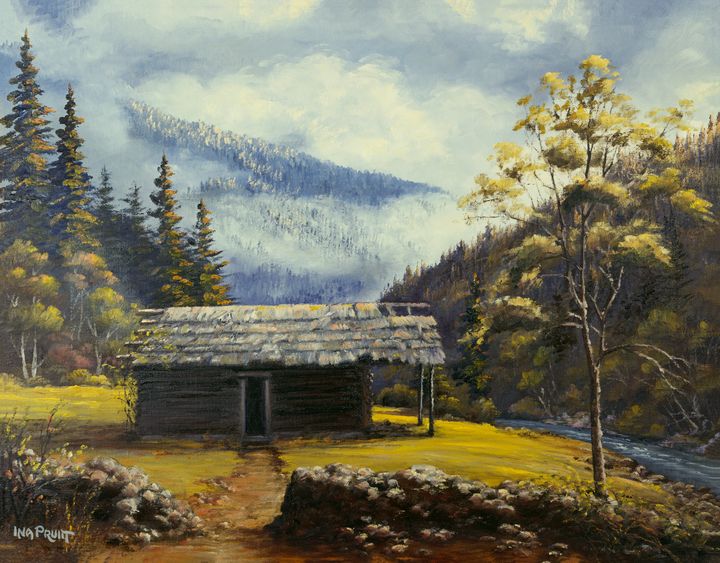 155 Zane Grey Cabin - Pruitt Gallery - Paintings & Prints, Buildings ...