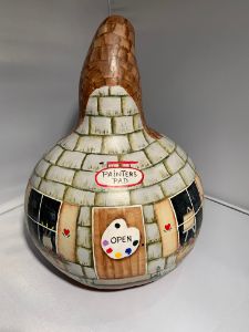 Hand Painted “Art Gallery” Gourd