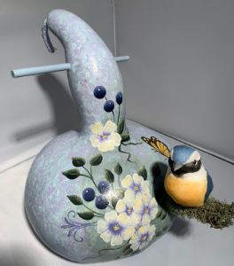 Hand Painted Blue Blue Gourd