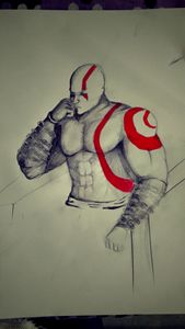 Kratos on throne