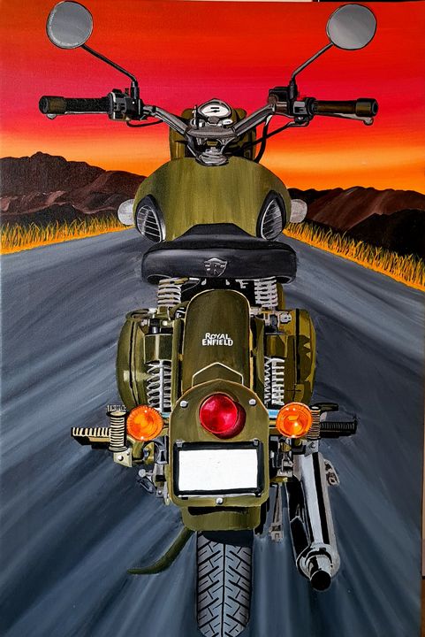 royal enfield classic painting