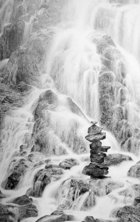 Buy Landscape Pencil DRAWING MOUNTAIN With WATERFALL Old Sepia Sketch  Vintage Print Instant Digital Download Printable Wall Art 347 Online in  India - Etsy