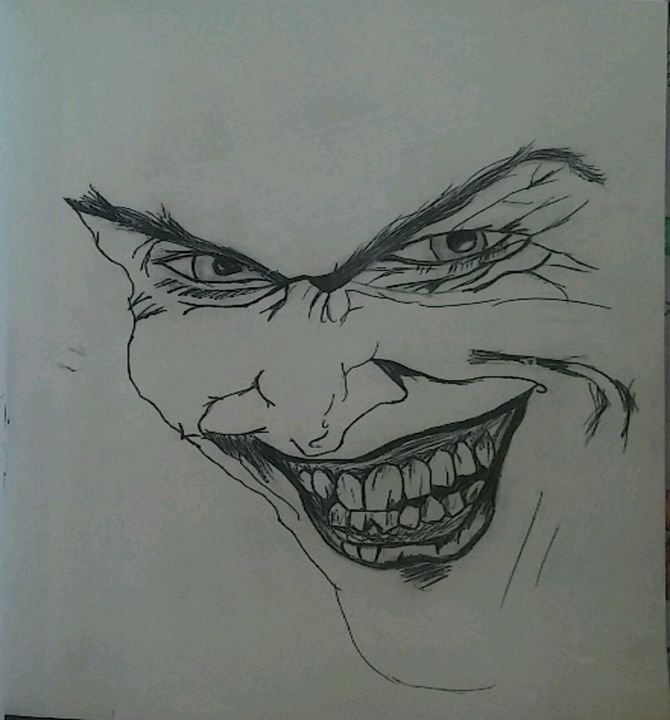 joker face sketch by davechisholm on DeviantArt