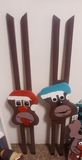 Twin Wooden Reindeer Decorations