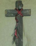 Threaded wood mini cross