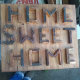 3D All Wood "HOME SWEET HOME" Sign