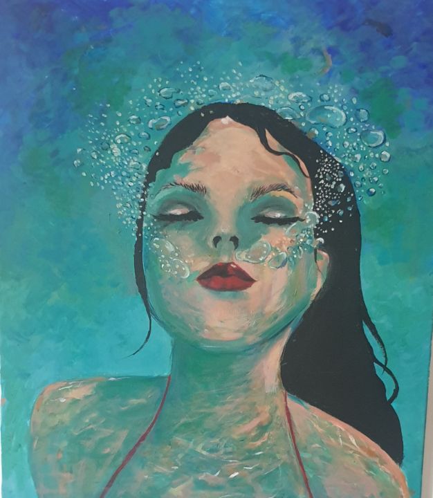 Mermaid - Justyna Magiera - Paintings & Prints, People & Figures,  Portraits, Female - ArtPal