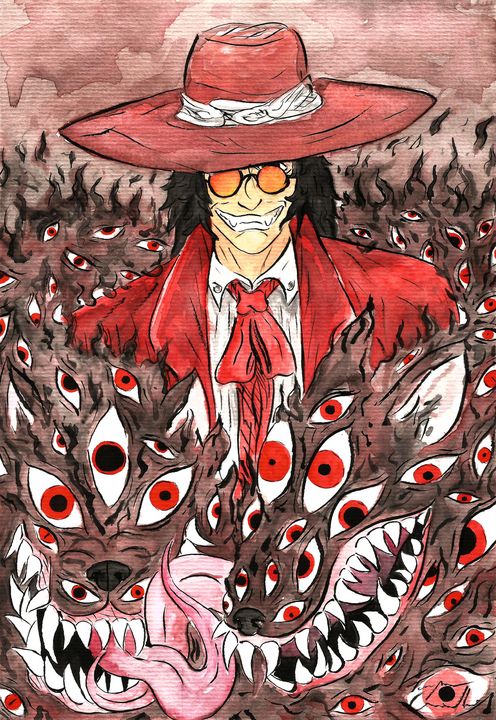 Alucard Hellsing Art Anime, Anime Paintings Hellsing