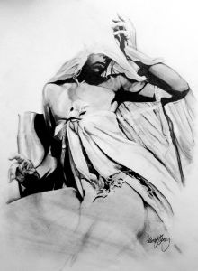 Female figure drawing - Ahrtemisia 2 - Adrian J Darby Fine Art