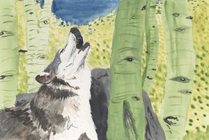 Wolf in Trees