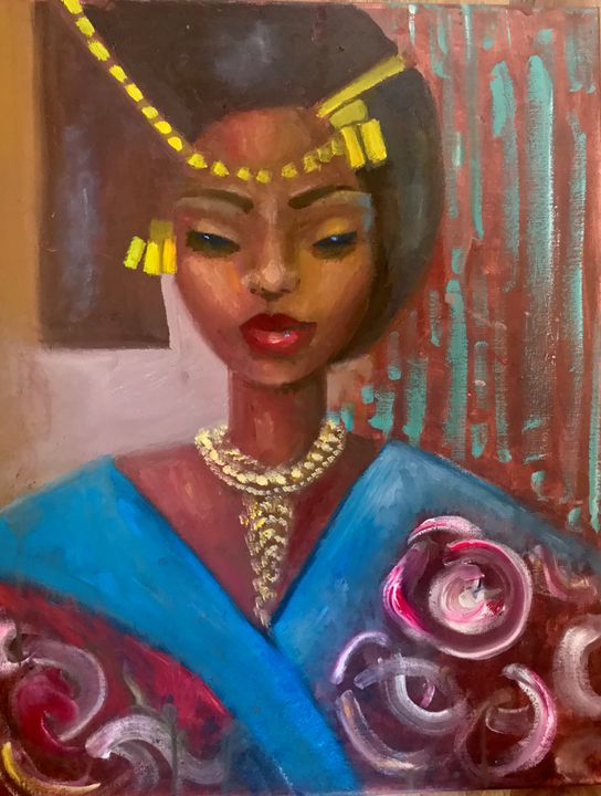 Bujumbura Princess - Portraits-My Papyruses - Paintings & Prints ...