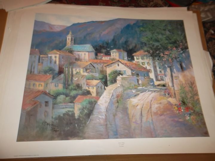 Italian Village - L. Gordon Prints - Paintings & Prints, Places ...