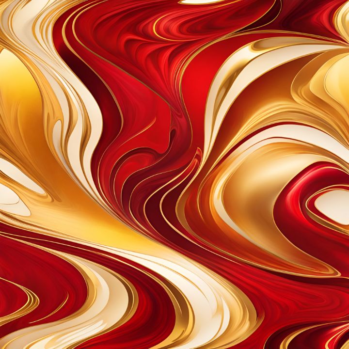 Red and Gold Marble Art - Anita Szombati