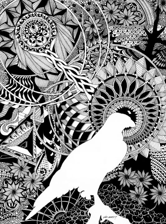 PREY - pbnevins pen and ink art