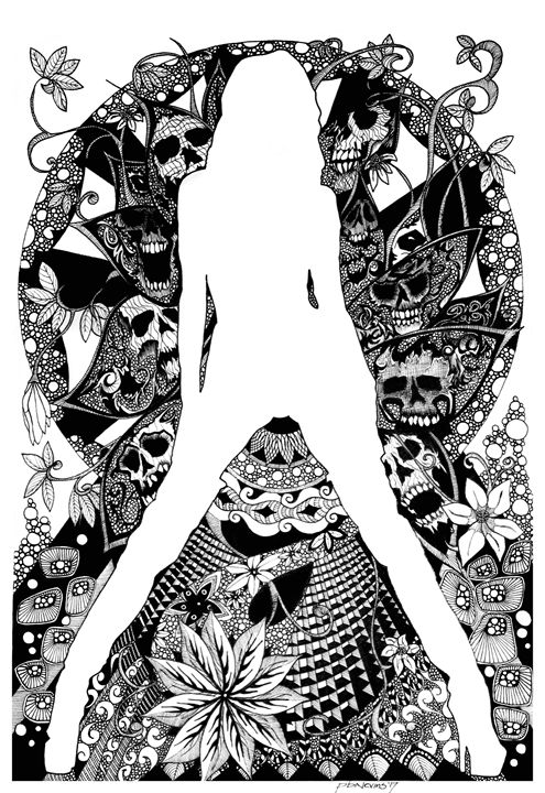 The Trap - pbnevins pen and ink art