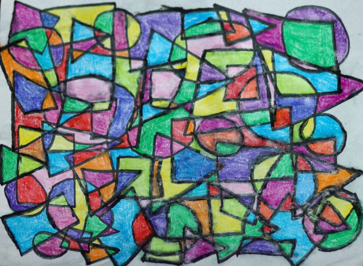 Stained Glass - Maya Eleanor - Paintings & Prints, Abstract, Geometric 