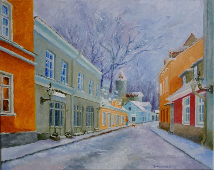 Winter Tallinn - Uus Street - SemyonovArt