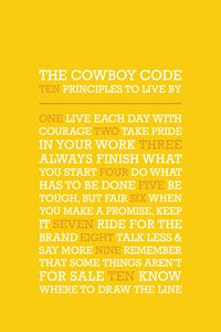 The Cowboy Code • Yellow