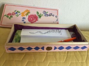 Flower writing case