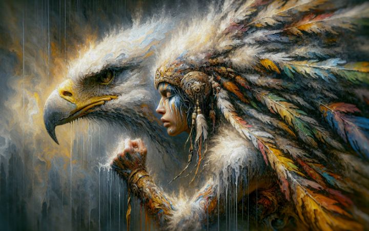 Eagle Warrior Woman - Debra Kewley - Digital Art & AI, Ethnic, Cultural ...