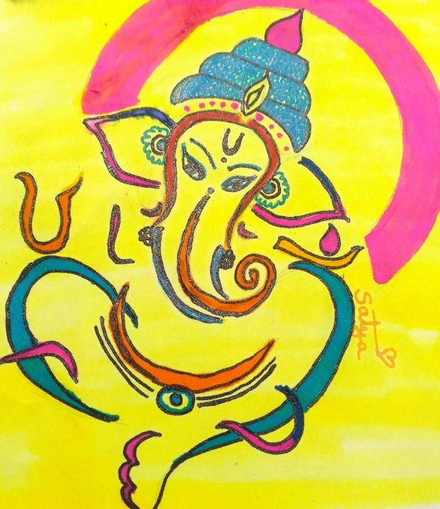 Decorative Lord Ganesha For Ganesh Chaturthi Card Royalty Free SVG,  Cliparts, Vectors, and Stock Illustration. Image 175877977.