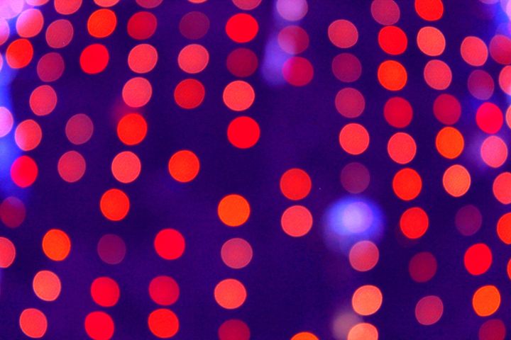 Blurred Indigo and Orange Lights - Ali Dunnell Artist