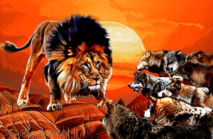 Thrown to the Wolves (poor wolves) - Tripp Reynolds - Digital Art & AI ...