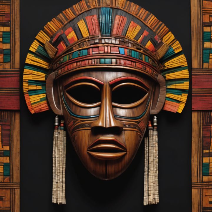 Wooden african mask. - Nick's Digital Art.