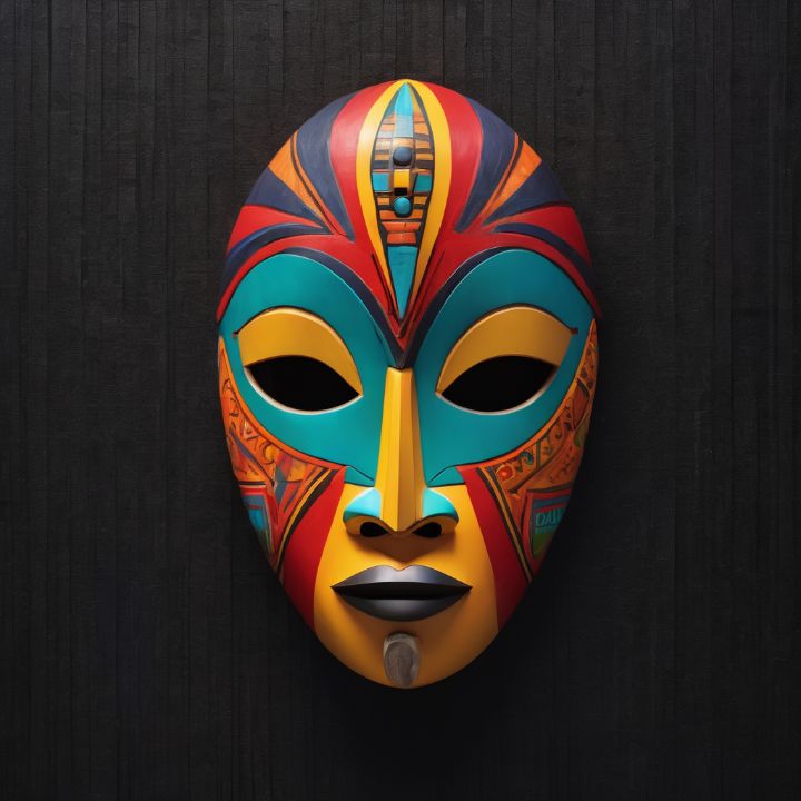 African mask - Woman. - Nick's Digital Art.
