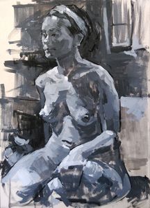 Nude female figure