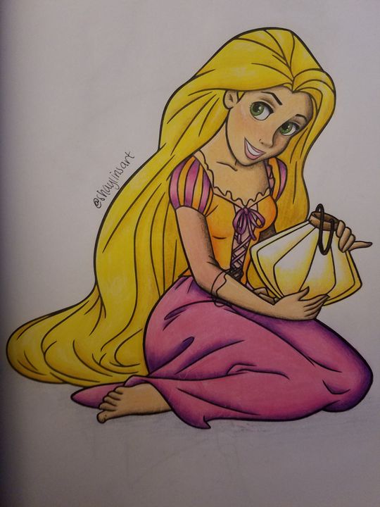 Rapunzel Coloring Page - Shaylin's Art - Drawings & Illustration, People &  Figures, Animation, Anime, & Comics, Animation - ArtPal